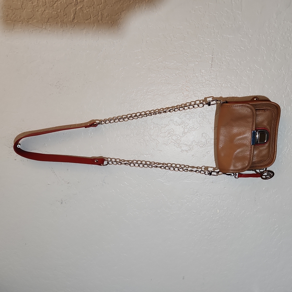 AUDREY BROOKE Leather Crossbody Chain Small